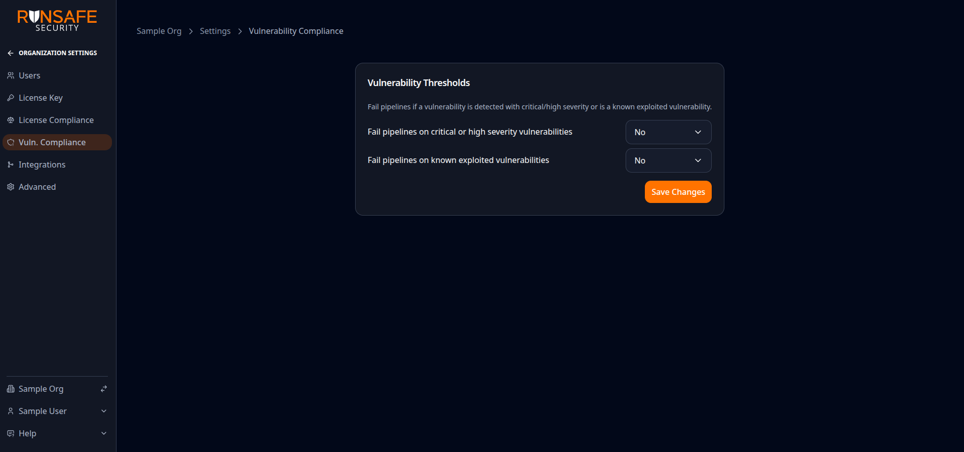 Vulnerability thresholds for pipeline failures